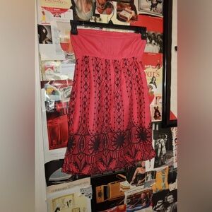Hurley red and black mini dress